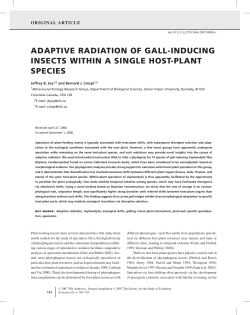 adaptive radiation of gall-inducing insects within a single