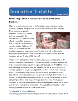 Firwin FAQ &ndash; What Is the &ldquo;R Value&rdquo; of your Insulation Blankets?
