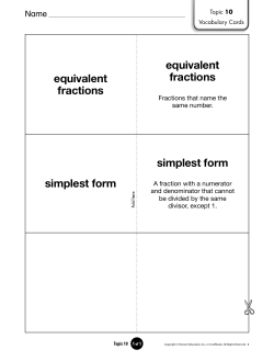 equivalent fractions equivalent fractions simplest form simplest