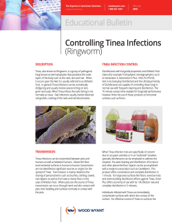 Educational Bulletin Controlling Tinea Infections (Ringworm)