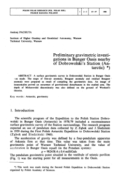 Preliminary gravimetric investi