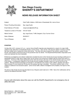 Fatal Collision - Lemon Grove (Posted: 5/20/2017 10:35:42 PM)