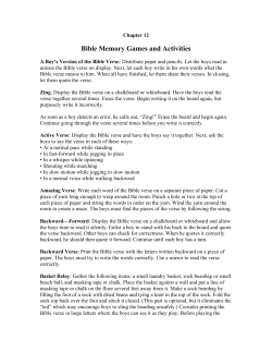 Chapter 12 Bible Memory Games and Activities