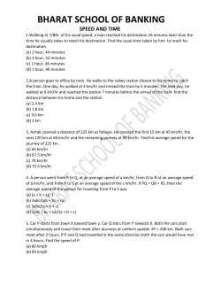 Time_and_Distance - Bharat School Of Banking