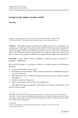 Is logic in the mind or in the world?