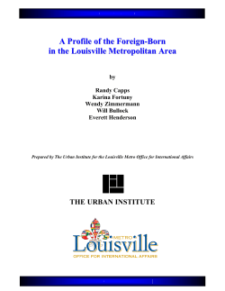 A Profile of the Foreign-Born in the Louisville
