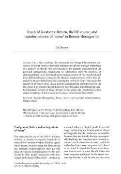 2007a `Troubled locations: return, the life course and