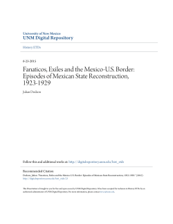 Fanaticos, Exiles and the Mexico-U.S. Border: Episodes of Mexican