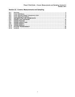Section 23. Crowns: Measurements and Sampling