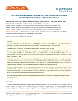 Saline Solution in the Formation of Para-Chloroaniline - E