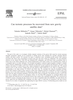 Can tectonic processes be recovered from new gravity satellite data?