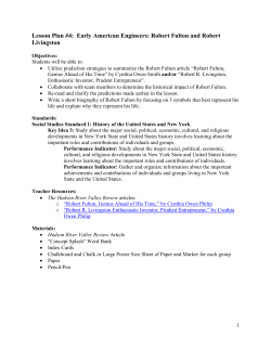 Early American Engineers: Robert Fulton and Robert Livingston