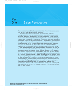 Sales Perspective Part One