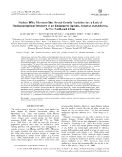 Nuclear DNA Microsatellites Reveal Genetic