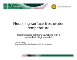 Modelling surface freshwater temperature