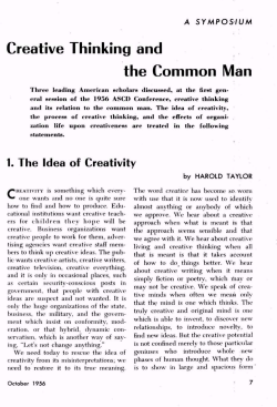 Creative Thinking and the Common Man