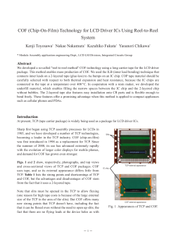 COF (Chip-On-Film) Technology for LCD Driver ICs Using