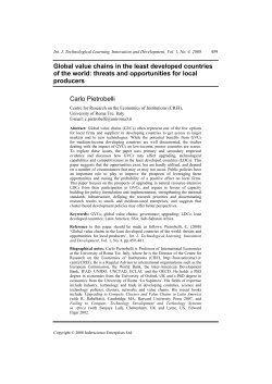 Global value chains in the least developed countries of the world