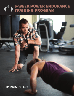 6-week power endurance training program