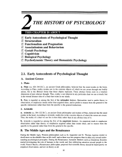 the history of psychology - Germantown School District