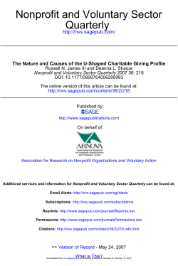 The nature and causes of the u-shaped charitable giving profile