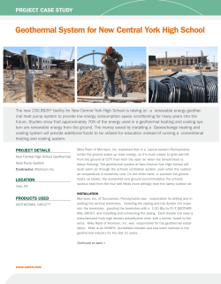 Geothermal System for New Central York High School