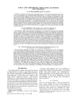 X-RAY LINE BROADENING FROM FILED ALUMINIUM AND