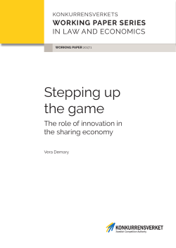 Stepping up the game. The role of innovation in