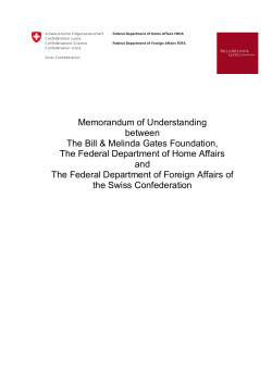 Memorandum of Understanding between The Bill