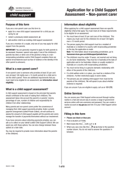 Application for a Child Support Assessment - Non