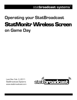 broadcast stat StatMonitr Wireless Screen