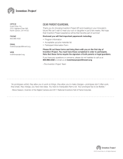 dear parent /guardian - National Inventors Hall of Fame