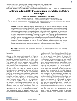 Antarctic subglacial hydrology: current knowledge and future