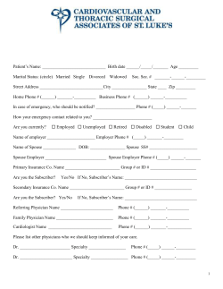 Patient`s Name: Birth date ______/_____/______ Age