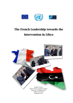 The French Leadership towards the intervention in Libya