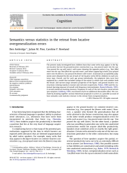 Semantics versus statistics in the retreat from locative