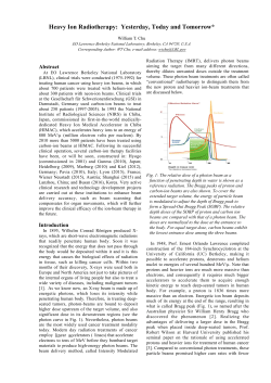 Heavy Ion Radiotherapy