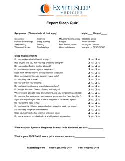 Expert Sleep Quiz - Expert Sleep Medicine