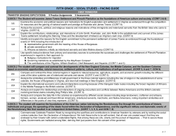fifth grade &ndash; social studies &ndash; pacing guide