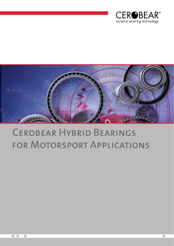 CEROBEAR Hybrid Bearings For Motorsport Applications