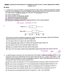 12-1 Confidence Interval for Slope of Regression Line