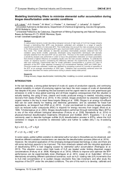 Modelling biotrickling filters to minimize elemental