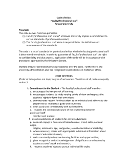 Code of Ethics - Rowan University