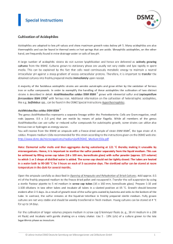 Cultivation of Acidophiles