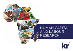 HUMAN CAPITAL ANd LABOUR RESEARCH