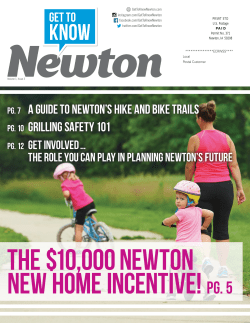 pG. 7 A guide to Newton`s hike and bike trails pg. 10 Grilling Safety