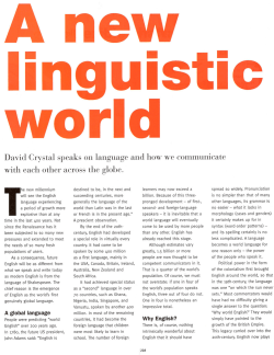 David Crystal speaks on language and how we conlffiunicate with