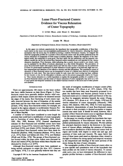 Fractured Craters - Brown University Planetary Geosciences
