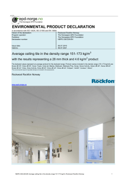 ENVIRONMENTAL PRODUCT DECLARATION