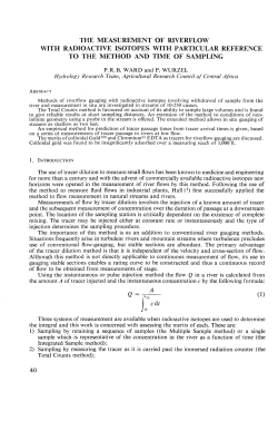 the measurement of riverflow with radioactive isotopes with